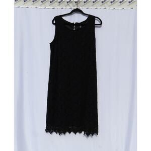 Alfani Black Floral Lace A-Line Dress Plus Size 1X